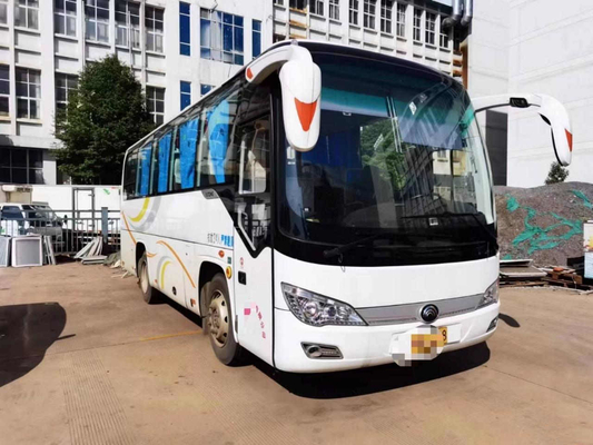 Μίνι λεωφορείων μπροστινή μηχανή λεωφορείων LHD λεωφορείων Yutong ZK6816 χρησιμοποιημένη 34seats