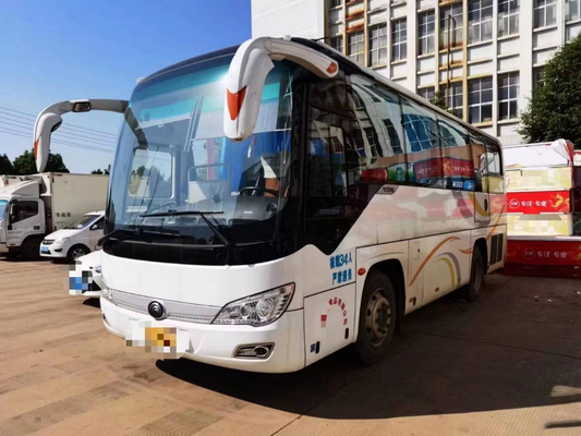 Μίνι λεωφορείων μπροστινή μηχανή λεωφορείων LHD λεωφορείων Yutong ZK6816 χρησιμοποιημένη 34seats