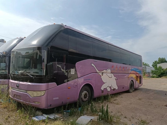 53 χρησιμοποιημένα λεωφορεία λεωφορείων καθισμάτων RHD τα LHD εκτρέφουν τις διπλές πόρτες Yutong Zk6122 Weichai WP.10 247kw μηχανών
