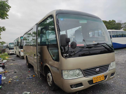 Από δεύτερο χέρι Yutong ακτοφυλάκων μπροστινή μηχανή ZK6708 πορτών λεωφορείων 21seats αυτόματη