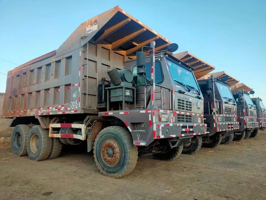 Φορτηγό απορρίψεων μεταλλείας HOWO με 80 - 120 τόνους φορτηγών από δεύτερο χέρι για την πώληση