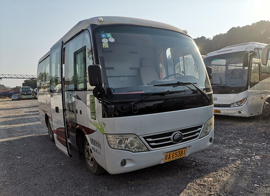 6 καθισμάτων από δεύτερο χέρι Yutong λεωφορείων μίνι μηχανή diesel πόλεων διακινούμενη δεξί Rive 132KW