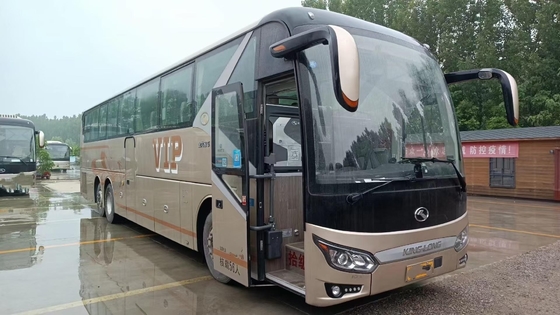 Kinglong χρησιμοποιημένη 56seater λεωφορείων αναστολή αερόσακων μηχανών Weichai αξόνων λεωφορείων XMQ6135 διπλή