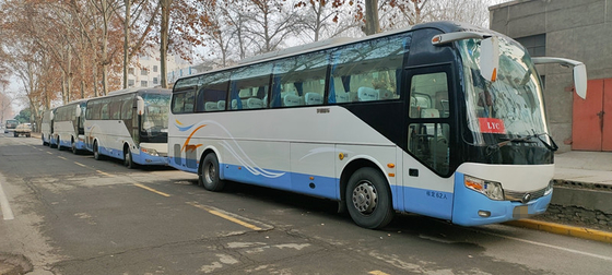Χρησιμοποιημένο εμπορικό λεωφορείο χρησιμοποιημένο λεωφορείο ταξιδιού 2014 έτους Yutong καθισμάτων λεωφορείων ZK6110 60 RHD