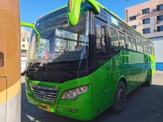 Οι χρησιμοποιημένες διπλές πόρτες λεωφορείων λεωφορείων 43 καθίσματα χρησιμοποίησαν τη νέα μπροστινή μηχανή λεωφορείων ZK6102D Tong