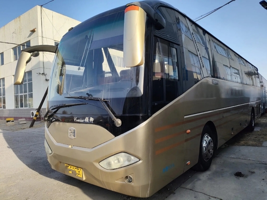 Χρησιμοποιημένες διπλές πόρτες μηχανών Yuchai λεωφορείων ταξιδιού 53 καθίσματα 12 από δεύτερο χέρι μέτρα λεωφορείων LCK6125 Zhongtong