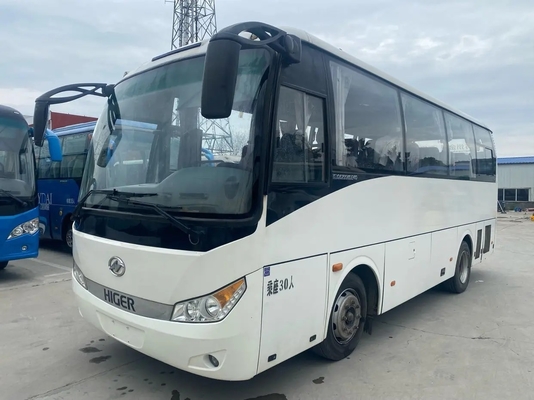 Χρησιμοποιημένο λεωφορείο 30 επιβατών καθίσματα που σφραγίζουν τη μηχανή 2+2 σχεδιάγραμμα χρησιμοποιημένο εναλλασσόμενο ρεύμα υψηλότερο KLQ6755 Yuchai παραθύρων καθισμάτων