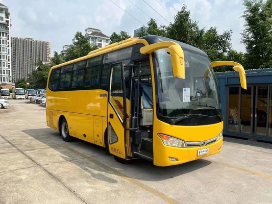 Χρησιμοποιημένη μηχανή 33 καθισμάτων χειρωνακτικό μετάδοσης A/$l*c γλιστρώντας λεωφορείο XMQ6759 Yuchai λεωφορείων επιβατών Kinglong χεριών παραθύρων 2$ο