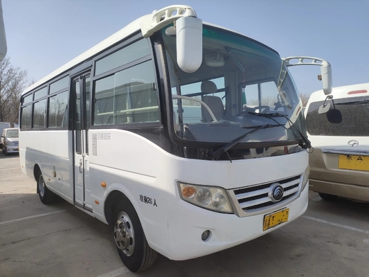 Χρησιμοποιημένο κοντό λεωφορείο που διπλώνει την πόρτα 26 γλιστρώντας παράθυρο μηχανών καθισμάτων μπροστινό 7 από δεύτερο χέρι νέων μέτρα λεωφορείων ZK6720D Tong