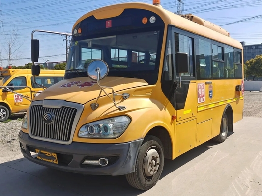 Κίτρινο χρώμα 27 σχολικών λεωφορείων από δεύτερο χέρι γλιστρώντας παράθυρο μηχανών καθισμάτων μπροστινό με χρησιμοποιημένο το A/$l*c λεωφορείο ZK6609 Yutong