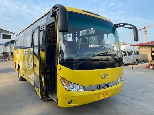 Χρησιμοποιημένη μηχανή 4 Yuchai λεωφορείων πόλεων κύλινδροι 31 καθίσματα που γλιστρούν την εξωτερική ταλάντευση χρησιμοποιημένο πόρτα KLQ6755 παραθύρων
