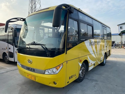 Χρησιμοποιημένη μηχανή 4 Yuchai λεωφορείων πόλεων κύλινδροι 31 καθίσματα που γλιστρούν την εξωτερική ταλάντευση χρησιμοποιημένο πόρτα KLQ6755 παραθύρων