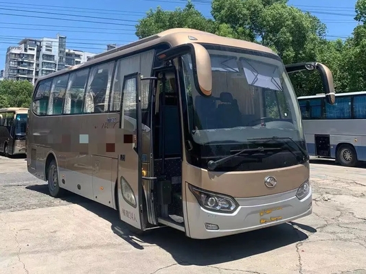 Η χρησιμοποιημένη μηχανή 34 χρυσό χρώμα 8 Weichai λεωφορείων λεωφορείων έτους καθισμάτων το 2018 μετρά το 2$ο χέρι Kinglong XMQ6802