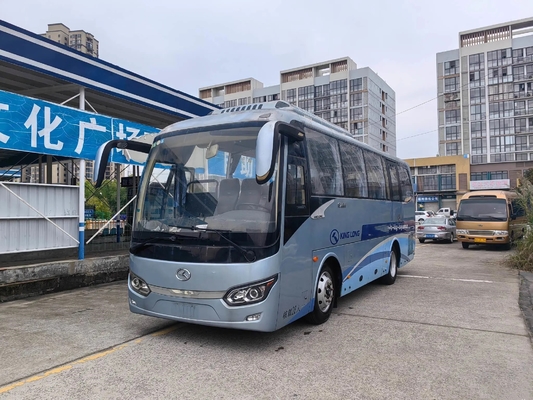 Το χρησιμοποιημένο λεωφορείο 26 οχημάτων πυκνών δρομολογίων καθίσματα που σφραγίζουν το παράθυρο 8,5 μετρά το χειρωνακτικό λεωφορείο XMQ6859 Kinglong μετάδοσης μηχανών 220hp