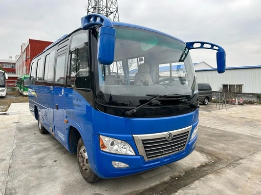 Τα χρησιμοποιημένα μικρά μπλε λεωφορείων χρωματίζουν το γλιστρώντας αριστερό λεωφορείο DFA6660 Dongfeng Drive 25 καθισμάτων Yuchai παραθύρων μηχανών 130hp