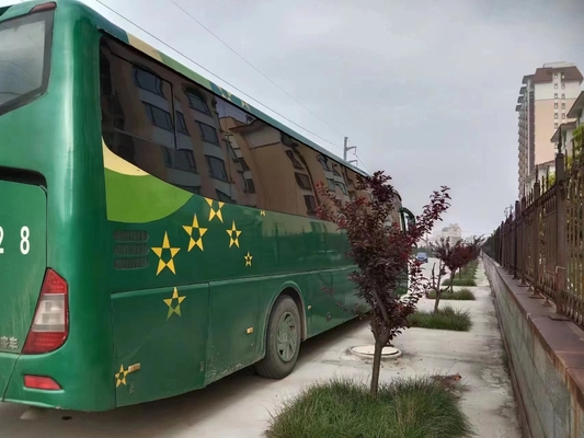 Μεγάλης απόστασης λεωφορεία 55 καθισμάτων πολυτέλειας λεωφορείων πράσινο χρώματος 2017 λεωφορείο ZK6127 Yutong από δεύτερο χέρι μετάδοσης έτους χειρωνακτικό