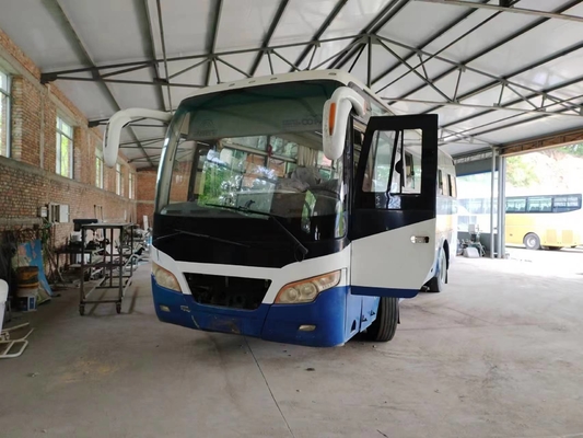 Χρησιμοποιημένη μπροστινή μηχανή 41 λεωφορείων οχημάτων πυκνών δρομολογίων καθίσματα που γλιστρούν παραθύρων κλιματιστικών μηχανημάτων φύλλων μικρό λεωφορείο ZK6892D Yutong ανοίξεων το 2$ο