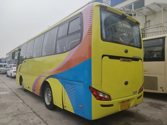 Χρησιμοποιημένο μίνι έτος 33 καθισμάτων ενιαίο πορτών αποσκευών διαμερισμάτων σφραγίζοντας λεωφορείο XMQ6802 λεωφορείων 2015 Kinglong χεριών παραθύρων 2$ο
