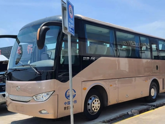 Χρησιμοποιημένα πετρελαιοκίνητων λεωφορείων 2015 τυποποιημένα 35 καθίσματα εκπομπής έτους ΕΥΡΟ- IV που σφραγίζουν το λεωφορείο HFF6859 Ankai χρώματος CHAMPAGNE παραθύρων