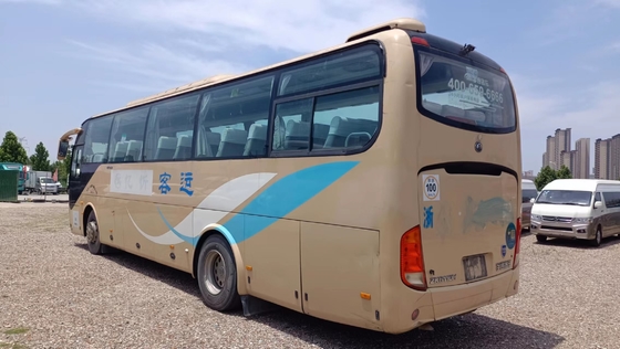 Το χρησιμοποιημένο ρόδινο χρώμα 51 κλιματιστικό μηχάνημα 11 λεωφορείων ταξιδιού καθισμάτων μετρά το μεγάλο 2$ο χέρι Yutong ZK6110 διαμερισμάτων αποσκευών