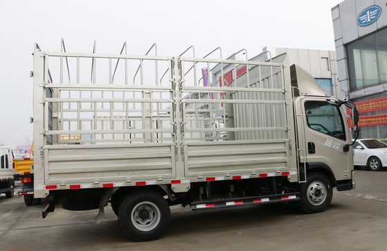 Χρησιμοποιούμενο φορτηγό φορτίου Φόου Σαμπάνια χρώμα 4 * 2 Φράχτης φορτηγό φορτηγό 4 μέτρα κουτί επίπεδη καμπίνα