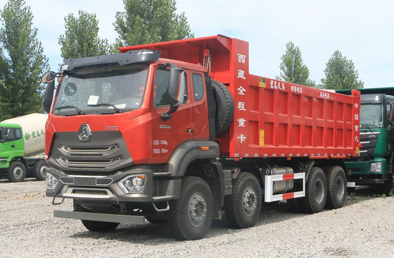 Σινο Truck 60t Ντάμπερ Power Diesel Engine 440hp Hohan Tipper 8×4 Μεταφορές Ορυχείων