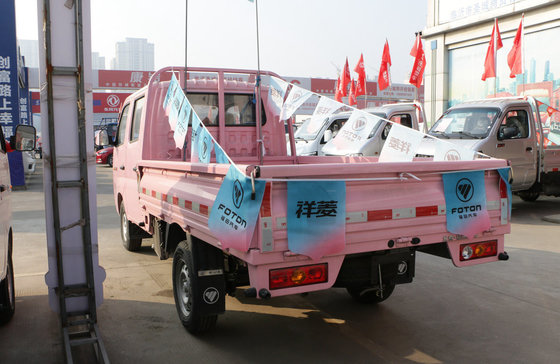 Φορτηγό Φορτηγό Foton Mini φορτηγό Φορτηγό Ροζ χρώμα Εγχειρίδιο κιβώτιο μεταφοράς Βενζινοκινητήρα Euro 6
