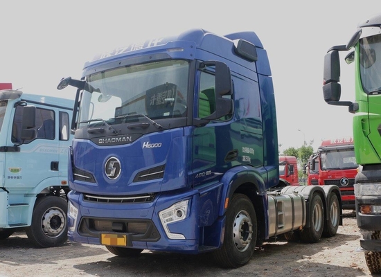 Τρακτέρ φορτηγά μπλε χρώμα υψηλή οροφή καμπίνα 480hp Shacman H6000 Prime Mover γρήγορο κιβώτιο ταχυτήτων