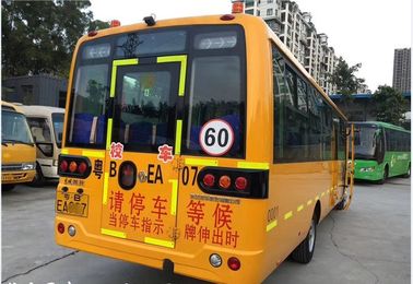 DONGFENG παλαιό κίτρινο σχολικό λεωφορείο, μεγάλο χρησιμοποιημένο πρότυπο λεωφορείων LHD λεωφορείων με 56 καθίσματα