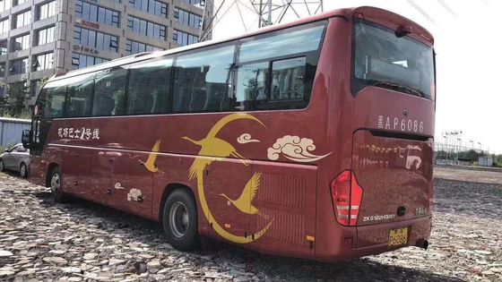 247kw πετρέλαιο diesel 50 καθισμάτων 2015 χρησιμοποιημένα έτος Yutong λεωφορείων Yuchai μηχανών χαμηλά πλαίσια χάλυβα χιλιομέτρου ευρο- ΙΙΙ με το εναλλασσόμενο ρεύμα