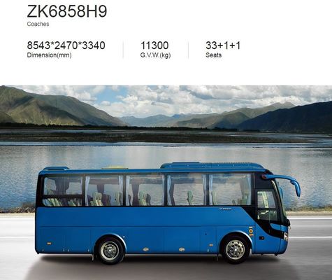 6 οπίσθια μηχανή 35 καθίσματα ZK6858 λεωφορείων yutong ροδών ολοκαίνουργια με την τιμή disoucnt στην προώθηση