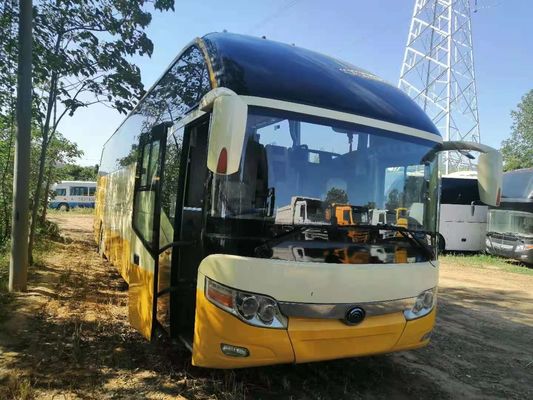 Χρησιμοποιημένο τουριστηκό λεωφορείο ZK6127 61 καθίσματα 2+3 Yutong την οπίσθια μηχανή σχεδιαγράμματος που αφήνεται την οδήγηση EuroIII χαμηλό χιλιόμετρο