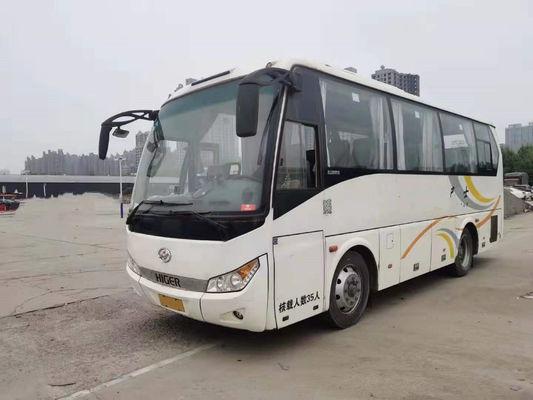 Χρησιμοποιημένο υψηλότερο λεωφορείο KLQ6808 35 οπίσθια μηχανή 140kw Yuchai καθισμάτων χρησιμοποιούμενη χαμηλό χιλιόμετρο πλαισίων χάλυβα λεωφορείων λεωφορείων