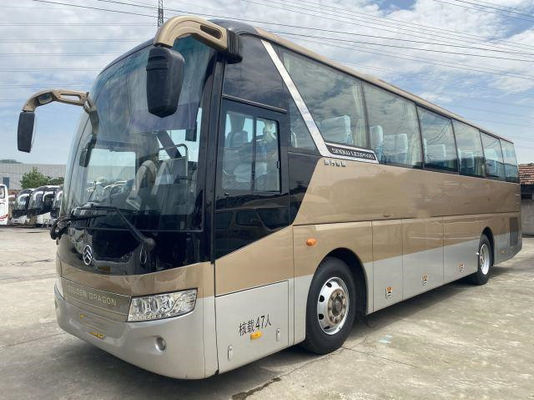 Το χρησιμοποιημένο χρυσό λεωφορείο XML6103 47seats 171 δράκων οπίσθιες ενιαίες πόρτες μηχανών χρησιμοποιούμενες προγυμνάζει το λεωφορείο