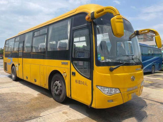 Η χρησιμοποιημένη οπίσθια μηχανή λεωφορείων XMQ6110 Kinglong χρησιμοποίησε τις διπλές πόρτες λεωφορείων λεωφορείων 50 ευρο- IV πλαίσια αερόσακων καθισμάτων