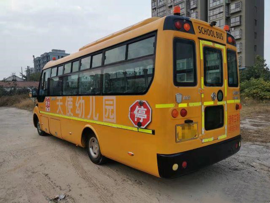 Το χρησιμοποιημένο λεωφορείο λεωφορείων λεωφορείων 30 Seater ακτοφυλάκων το 2018 Dongfeng EQ6750 TOYOTA σχολικών λεωφορείων χρησιμοποίησε 44 καθίσματα
