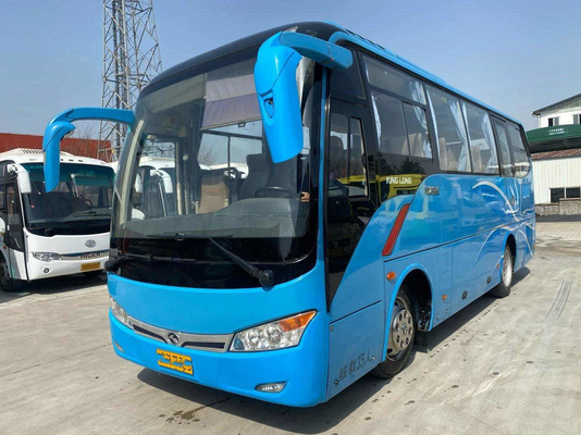 Χρησιμοποιημένο Kinglong λεωφορείων λεωφορείο από δεύτερο χέρι μηχανών μηχανών XMQ6802 Yuchai λεωφορείων LHD μπροστινό