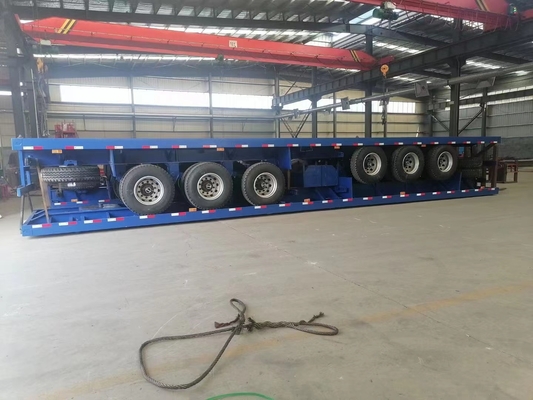 Νέος τρι-άξονας 40 ποδιών εμπορευματοκιβωτίων πλαισίων επίπεδης βάσης ημι τόνοι ρυμουλκών φορτηγών