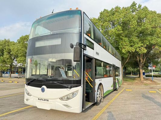 ποιότητας  Used Tour Bus Luxury 37 Seats Double Floor RHD Weichai Engine Diesel Coach Bus Sunlong SLK6126 Εργοστάσιο