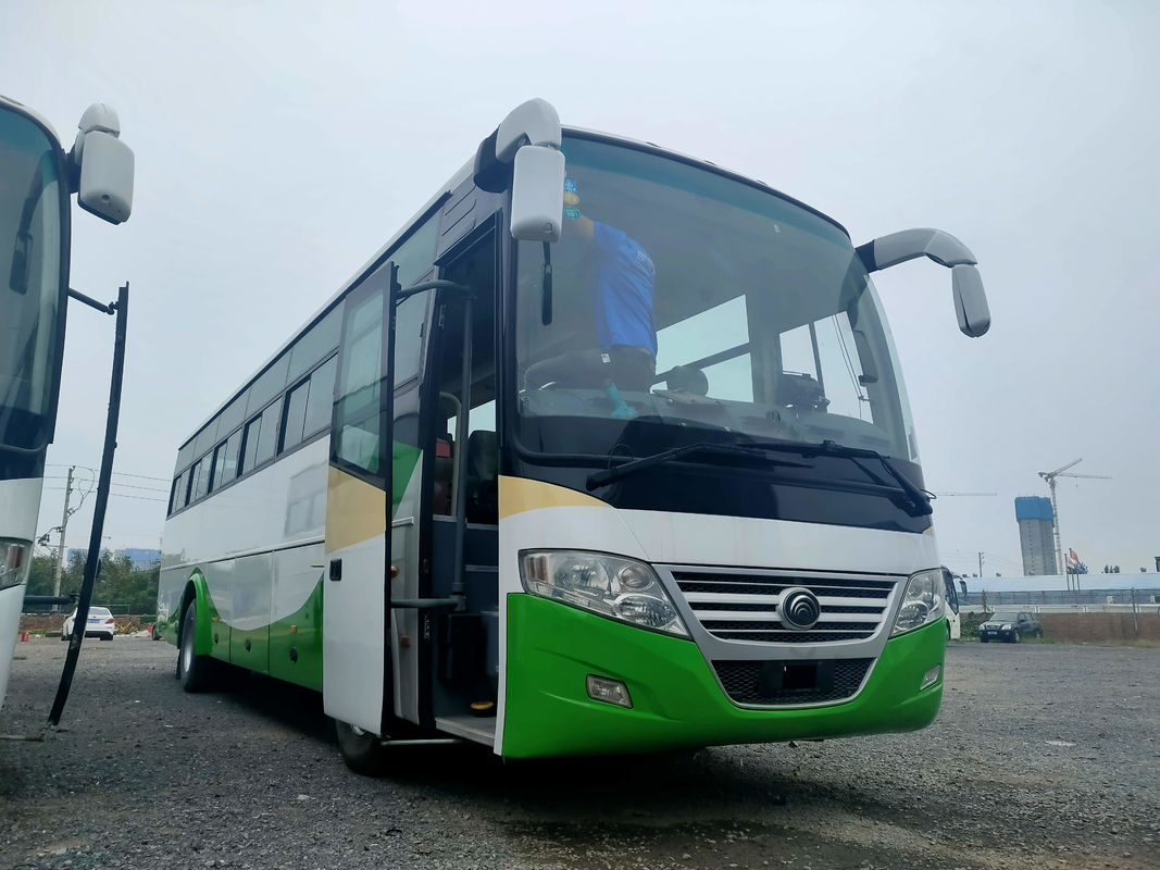 Χρησιμοποιημένο λεωφορείο 53 καθίσματα Zk6112d επιβατών αναστολής ανοίξεων πιάτων λεωφορείων Lhd/Rhd μηχανών Yutong μπροστινό