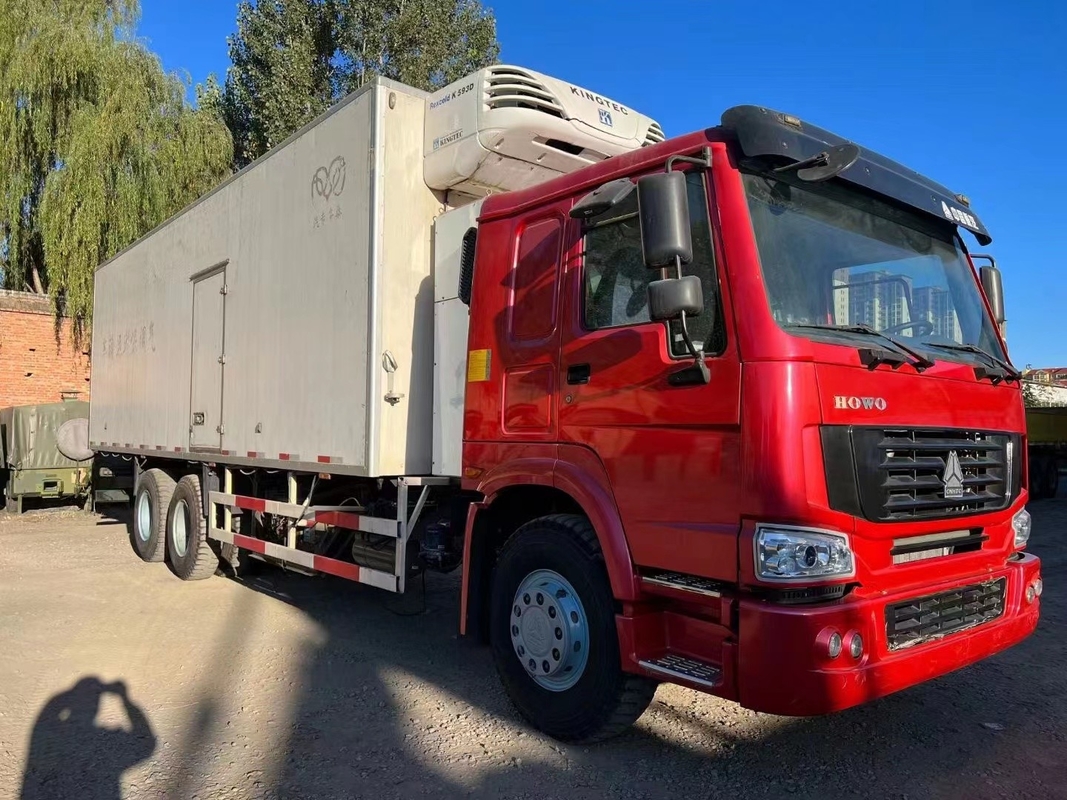 HOWO 10 ροδών χρησιμοποιημένο 6*4 ψυγείων φορτηγό εμπορευματοκιβωτίων φορτηγών κατεψυγμένο ψυκτήρας για την πώληση
