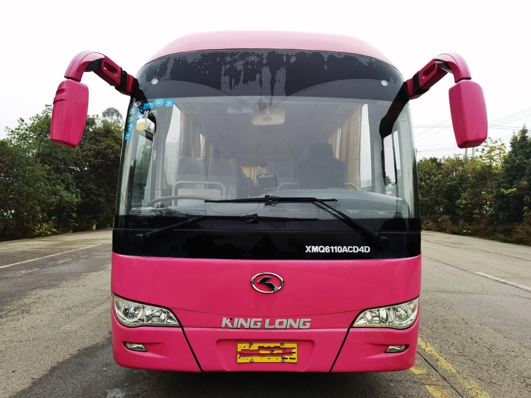 Χρησιμοποιημένο Kinglong λεωφορείο XMQ6110ACD4D 56 καθίσματα 2+3 από δεύτερο χέρι λεωφορείων μέση πόρτα επιβατών σχεδιαγράμματος