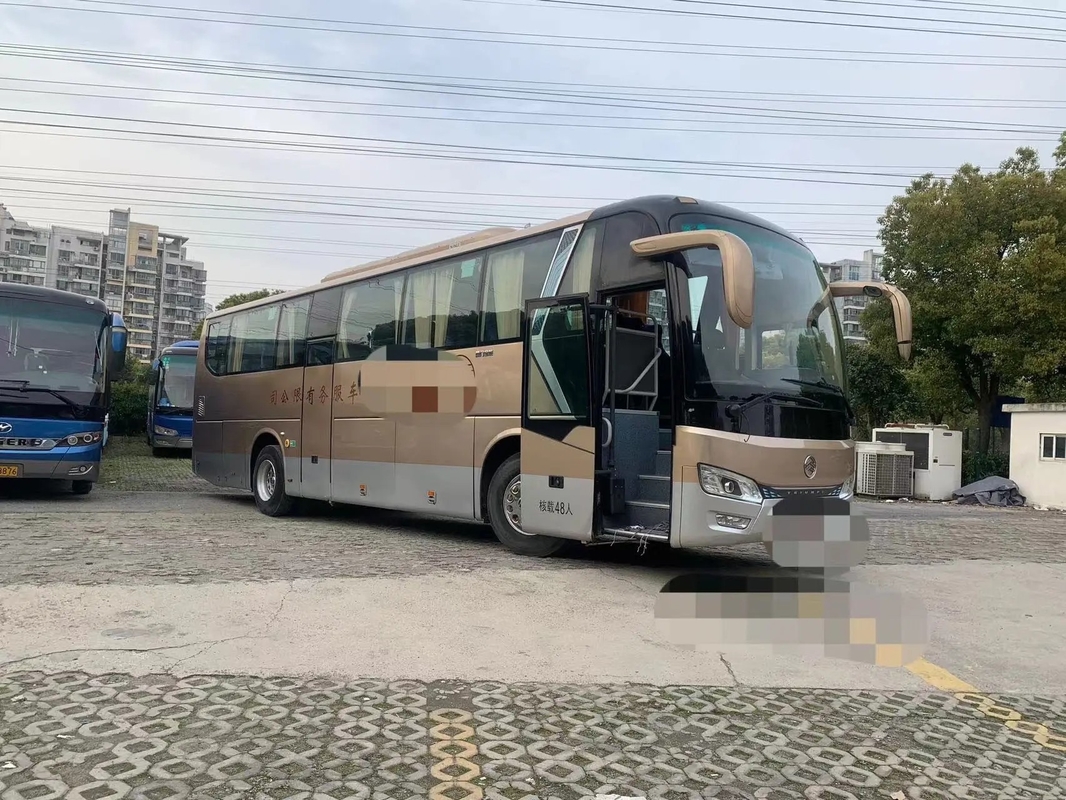 Χρησιμοποιημένη λεωφορείων λεωφορείων 90% νέα 48 καθισμάτων 2$α χεριών μηχανή 100km/Χ δράκων XML6112 Weichai Drive χρυσή