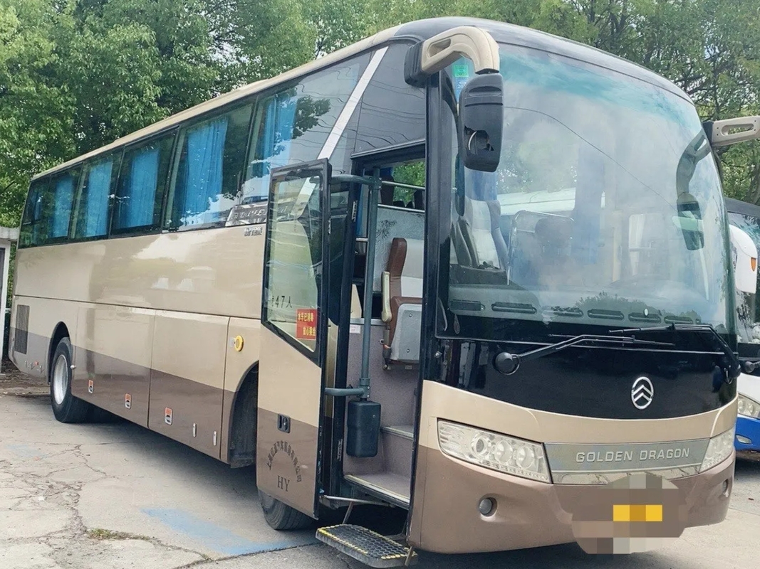Χρησιμοποιημένη αναστολή 47 καθισμάτων Yuchai μηχανών ενιαίος χρυσός δράκος XML6113 αερόσακων λεωφορείων επιβατών χεριών πορτών 2$ος