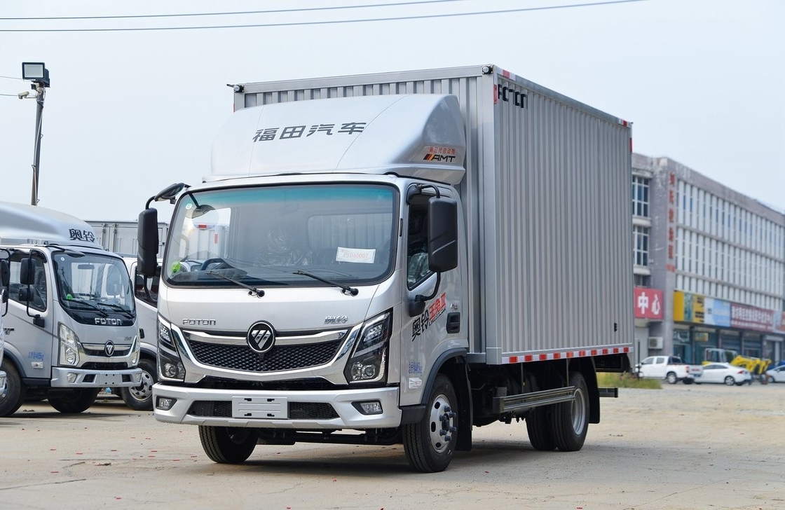Χρησιμοποιούμενα φορτηγά Foton Light Duty 4,14 μέτρα μακρύ κουτί διπλά πίσω ελαστικά