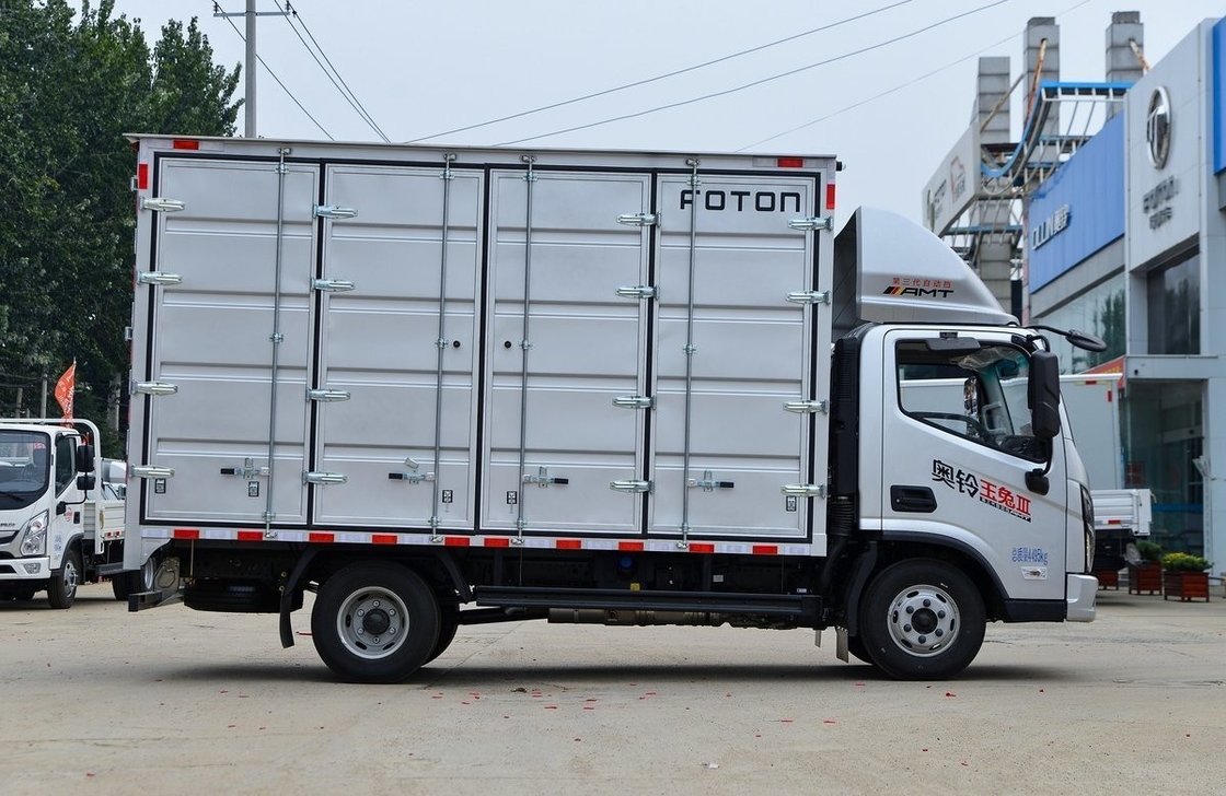 Χρησιμοποιούμενα φορτηγά Foton Light Duty 4,14 μέτρα μακρύ κουτί διπλά πίσω ελαστικά