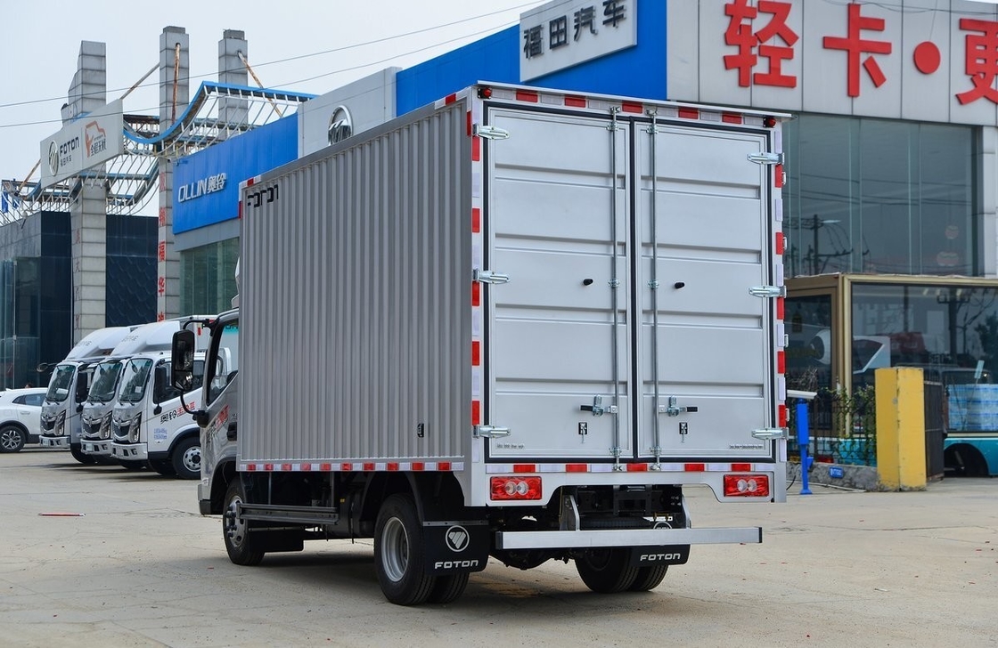 Χρησιμοποιούμενα φορτηγά Foton Light Duty 4,14 μέτρα μακρύ κουτί διπλά πίσω ελαστικά