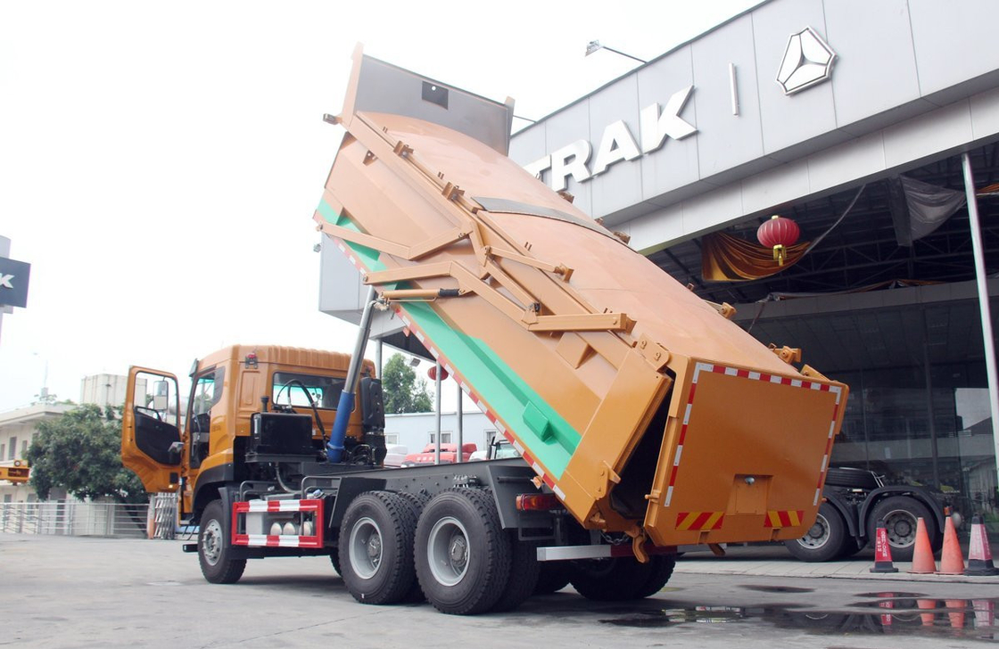 Σινο Truck Νέο αστικό κτίριο Κατακερματισμένα 6*4 Τρόπος οδήγησης 10 Τεχνη χαμηλή οροφή Αριστερή οδήγηση