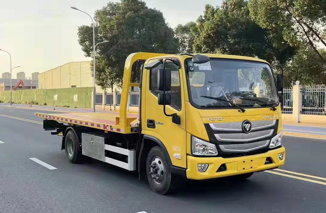 Νέο φορτηγό Wrecker Foton 4 * 2 ρυμουλκούμενο φορτηγό 3800mm τροχοπέδης 3 τόνους χωρητικότητα φόρτωσης