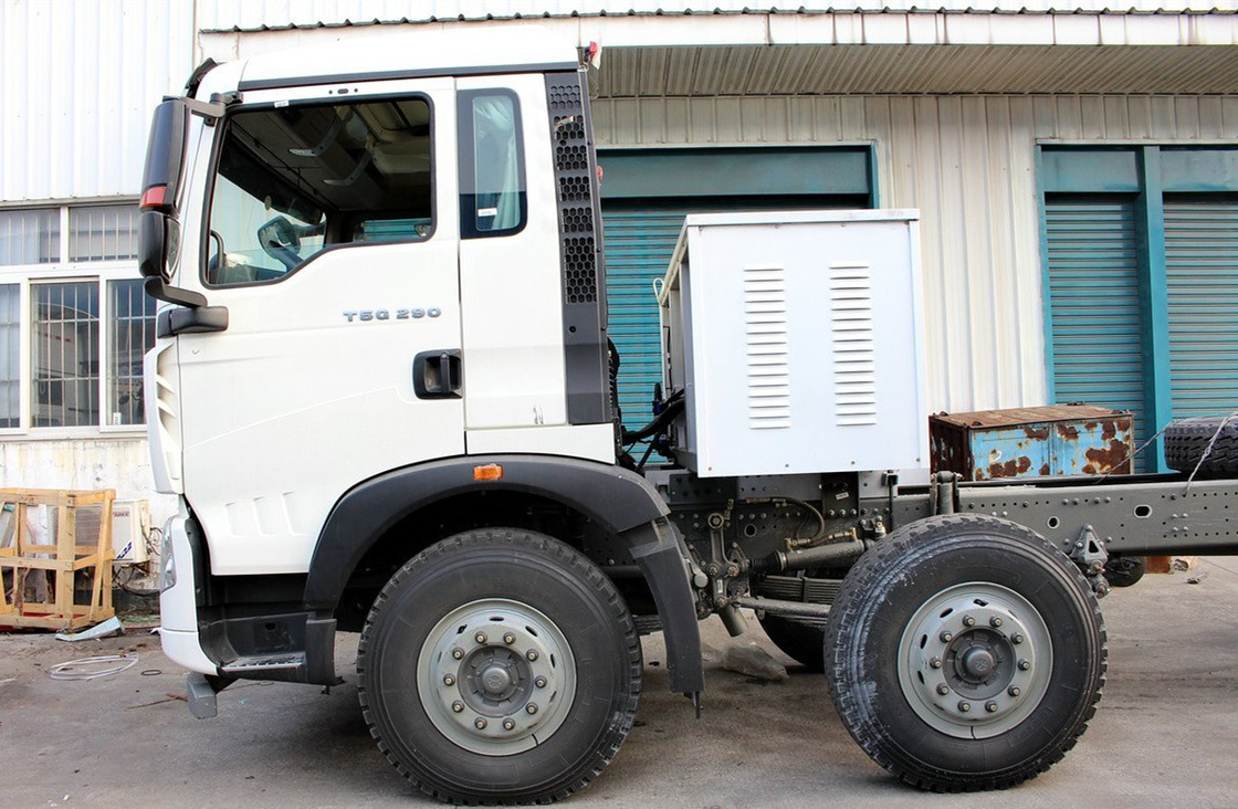 Τροχό Sino Tipper Truck Howo Dumper Τάξι 8×4 Μονή καμπίνα 2 θέσεις LNG 290hp 9,2 μέτρα μήκος